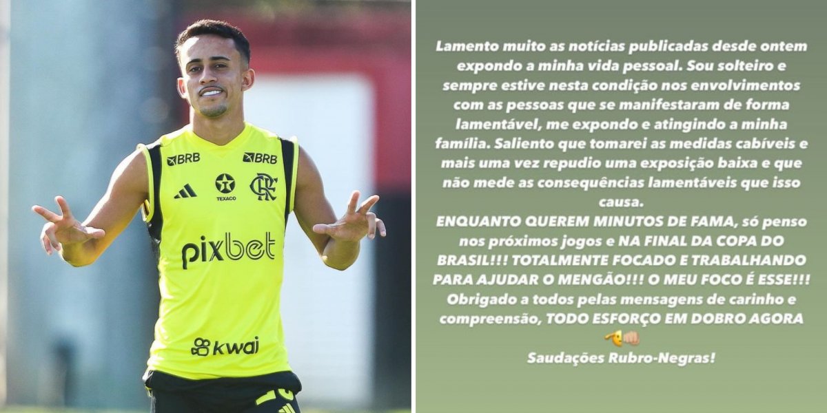 Atacante do Flamengo, Matheus Gonçalves se pronuncia sobre suposta traição
