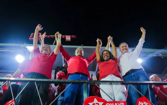 Jerônimo Rodrigues e Rui Costa parabenizam Caetano por vitória em eleição
