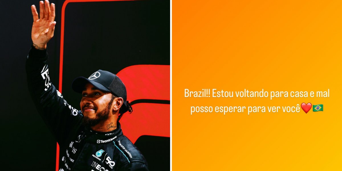 Lewis Hamilton declara amor ao Brasil: "Estou voltando para casa"
