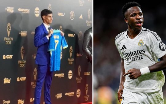 Luva de Pedreiro exibe camisa de Vini Jr após polêmica na Bola de Ouro