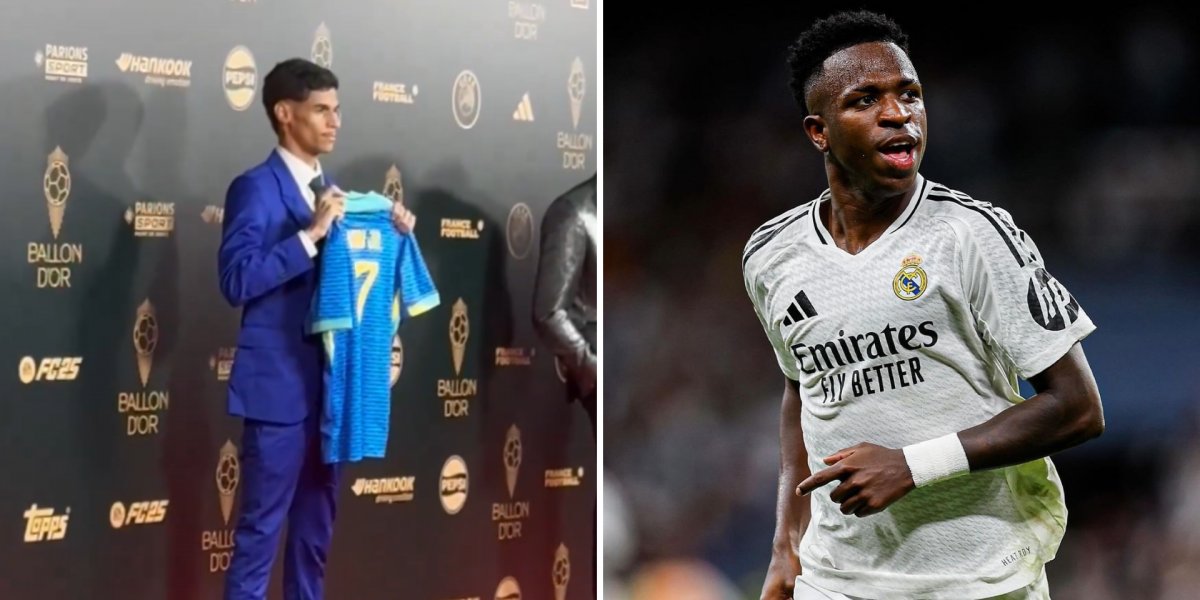 Luva de Pedreiro exibe camisa de Vini Jr após polêmica na Bola de Ouro