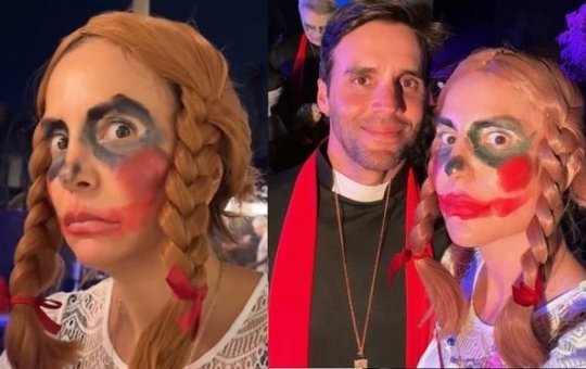 Ivete Sangalo se fantasia de Anabelle em festa de Halloween; veja vídeo