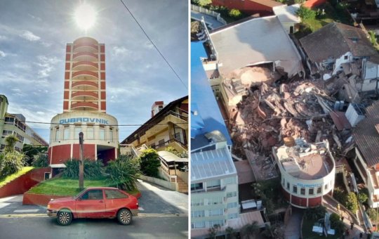 Hotel de dez andares desaba na Argentina
