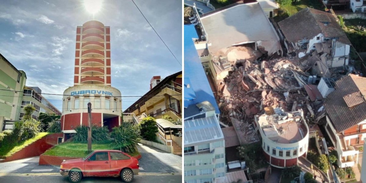 Hotel de dez andares desaba na Argentina