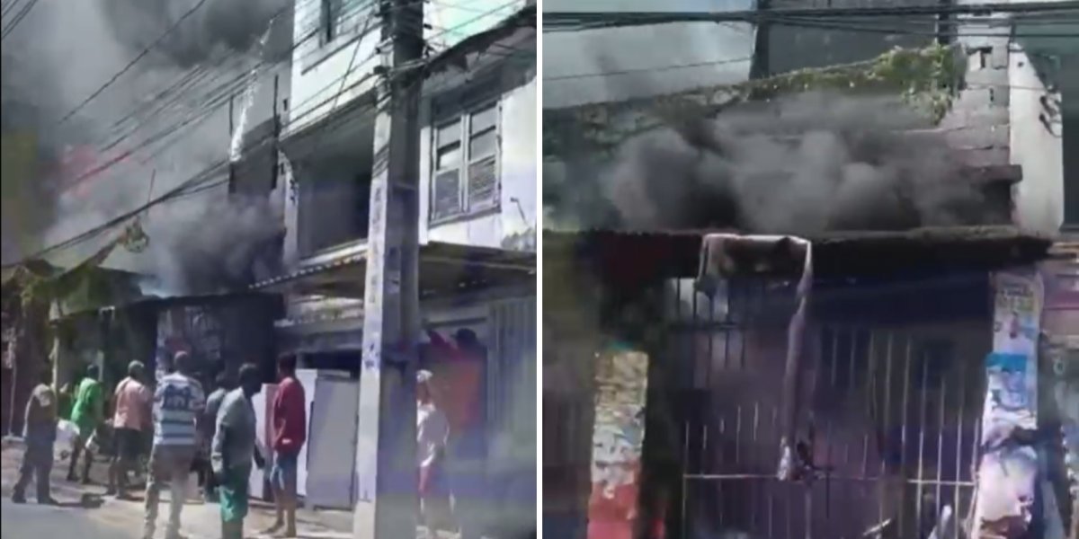 Incêndio de grande porte atinge residência na Avenida San Martin