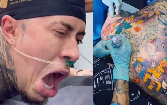 MC Daniel exibe novas tatuagens nas costas após se submeter a anestesia geral