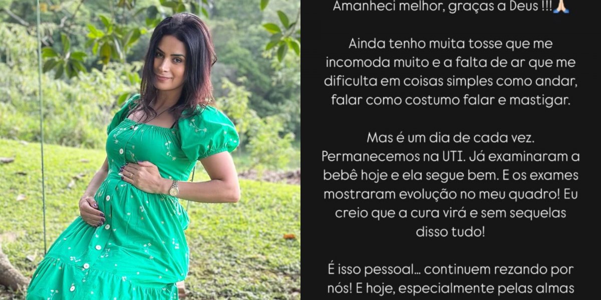 Grávida, ex-apresentadora da Band posta desabafo ao ser internada na UTI