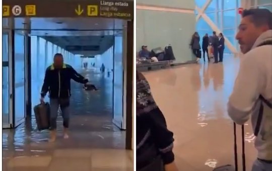 Enchente em Barcelona: voos são cancelados e pista de aeroporto fica alagada