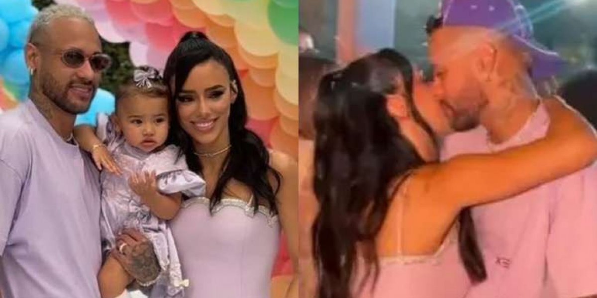 Neymar e Bruna Biancardi curtem festa da filha em clima de romance