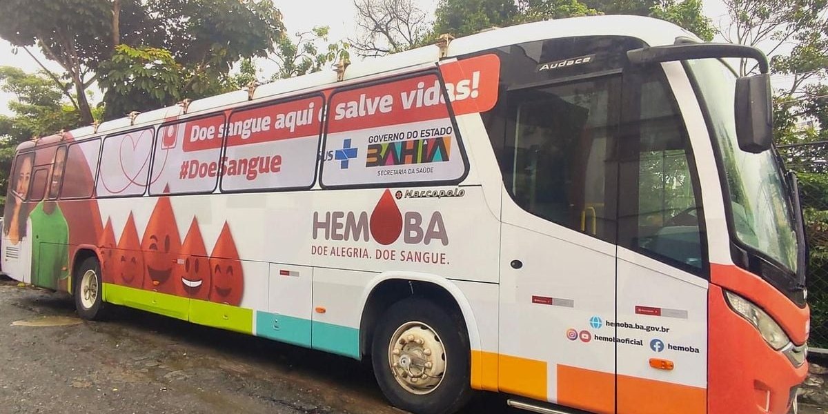 Hemóvel estaciona no Ortopédico do Estado da Bahia para aumentar estoque de sangue