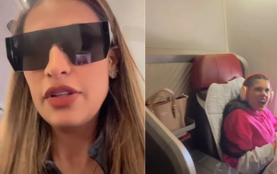 Simone Mendes encontra Ana Castela, Luísa Sonza e João Gomes em voo e reação diverte web