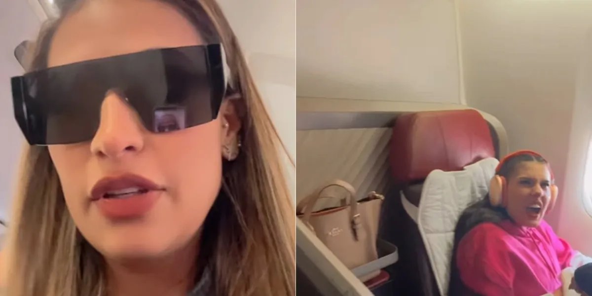 Simone Mendes encontra Ana Castela, Luísa Sonza e João Gomes em voo e reação diverte web