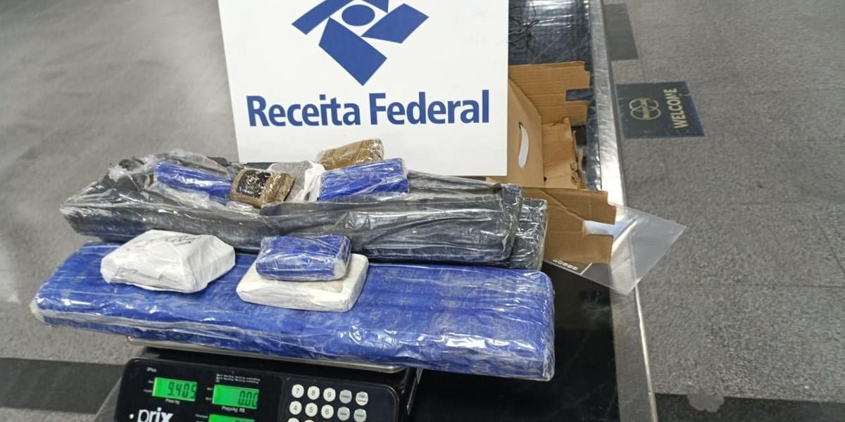 Receita Federal apreende quase 10 kg de drogas em mala de brasileiro vindo de Lisboa