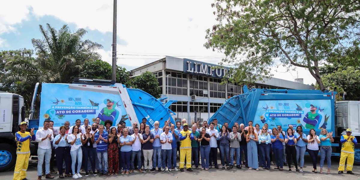 Limpurb apresenta novos caminhões em campanha de conscientização sobre Novembro Azul