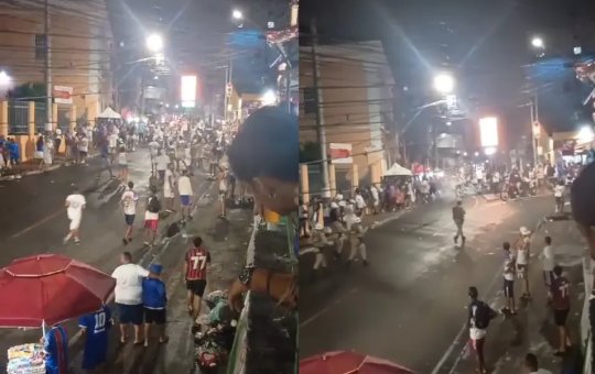 Torcedores do Bahia se envolvem em briga após jogo contra o Athletico-PR
