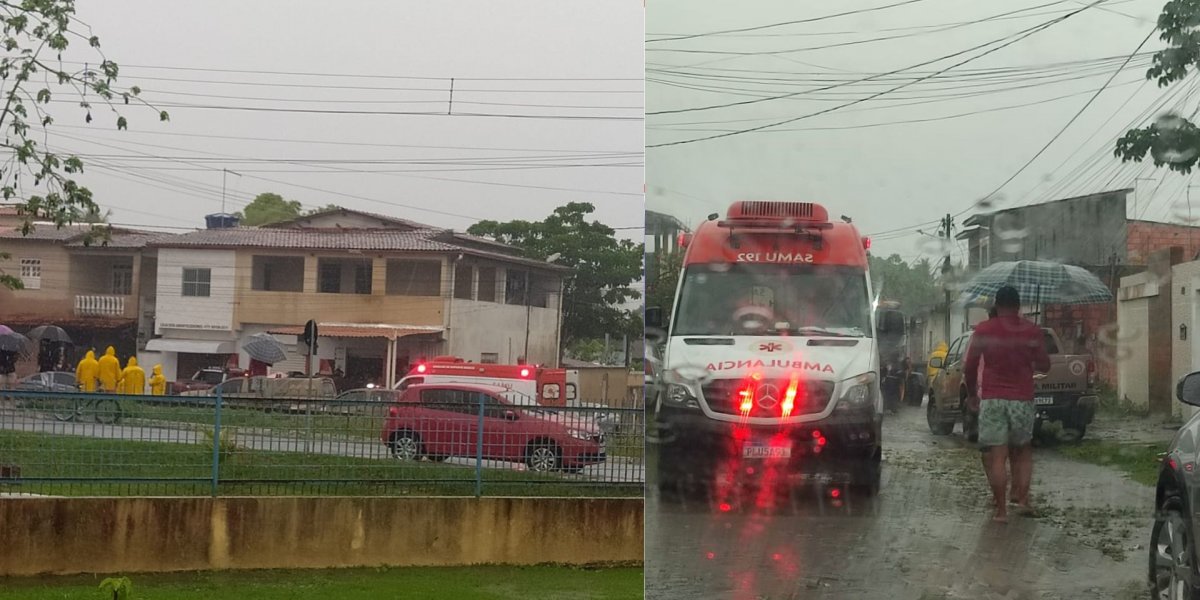 Adolescente desaparece após cair em bueiro durante chuvas em Dias D’Ávila