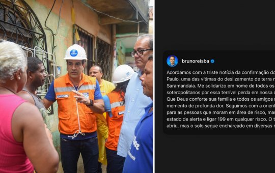 Bruno Reis lamenta morte de jovem soterrado em deslizamento em Saramandaia