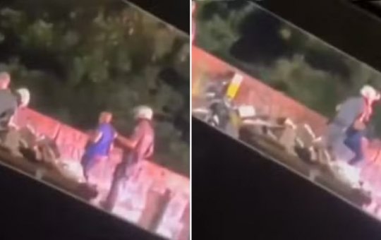 Vídeo: policial é filmado jogando homem ponte abaixo