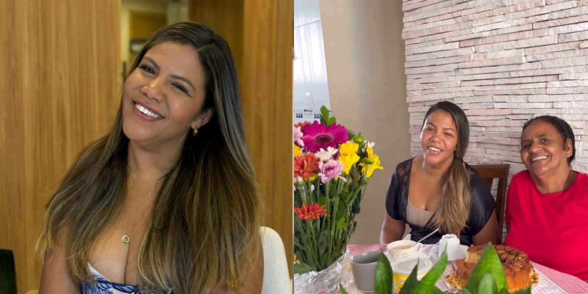 Mani Rego recebe visita da mãe com uma surpresa gostosa: Bolo de Banana