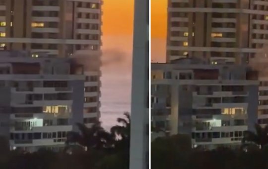 Apartamento pega fogo em edifício no Corredor da Vitória