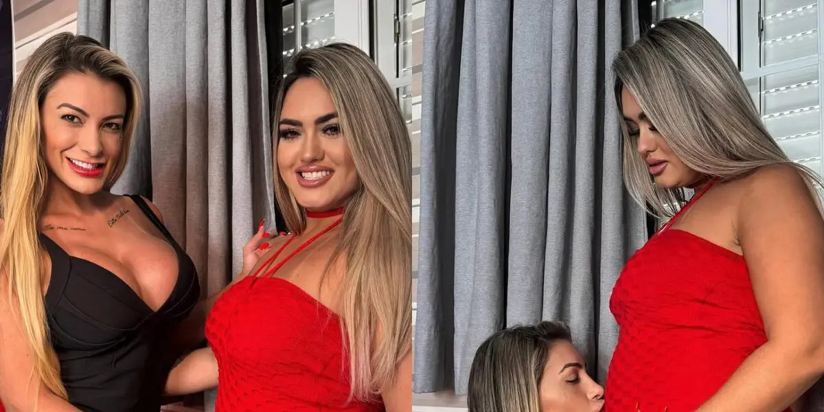 Andressa Urach grava conteúdo adulto com mulher grávida: "Incrível"