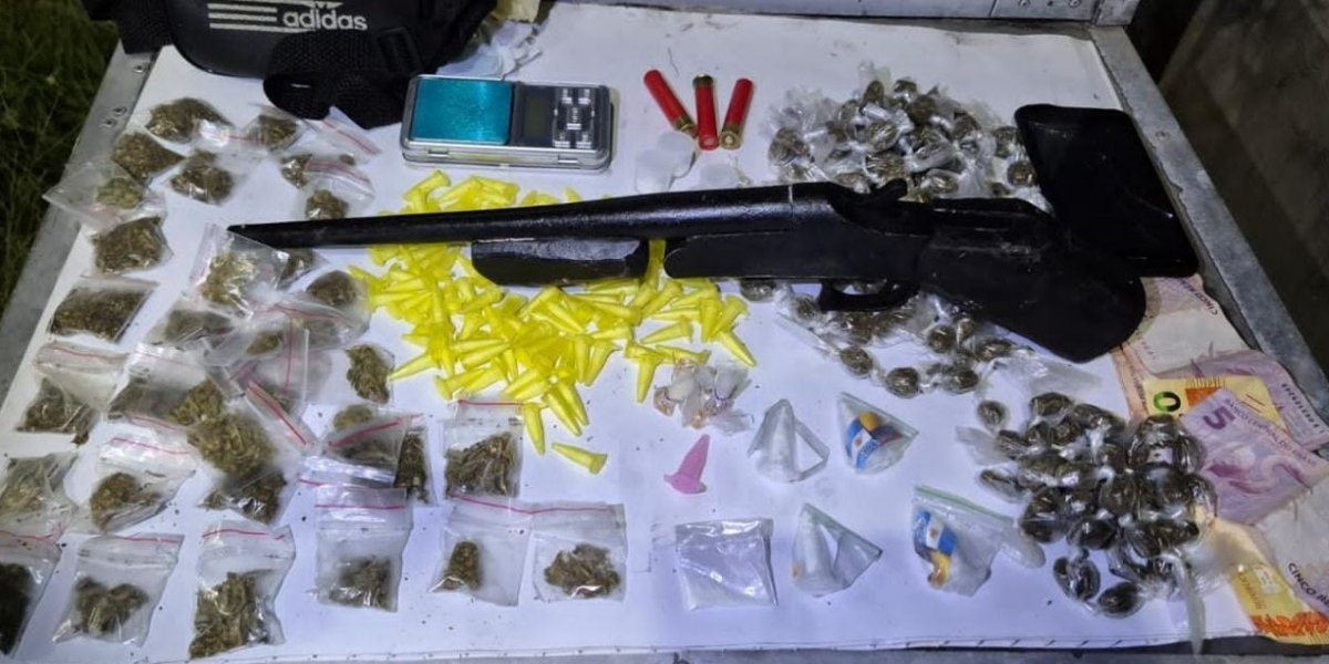 Polícia Militar apreende drogas e armas no Bairro da Paz