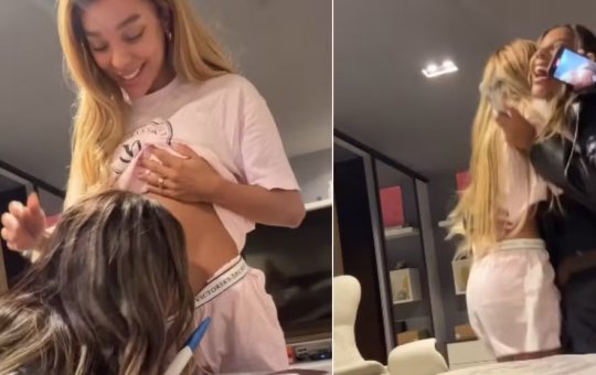 Ludmilla compartilha o momento da descoberta da gravidez de Brunna Gonçalves