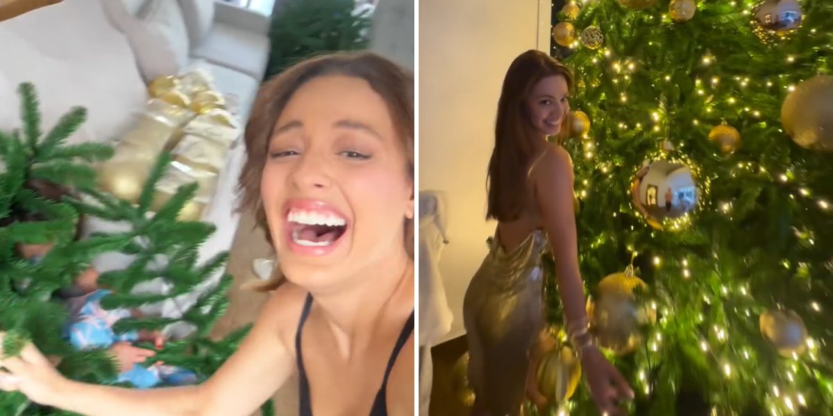 "Minha primeira Árvore de Natal" afirma Bia do Brás ao mostrar decoração de Natal de sua casa