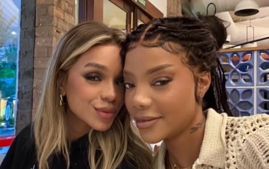 Ludmilla e Bruna Gonçalves fazem 'chá revelação' para anunciar sexo do bebê