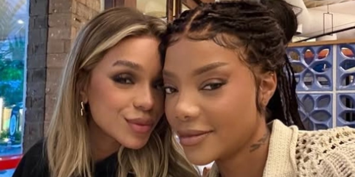 Ludmilla e Bruna Gonçalves fazem 'chá revelação' para anunciar sexo do bebê