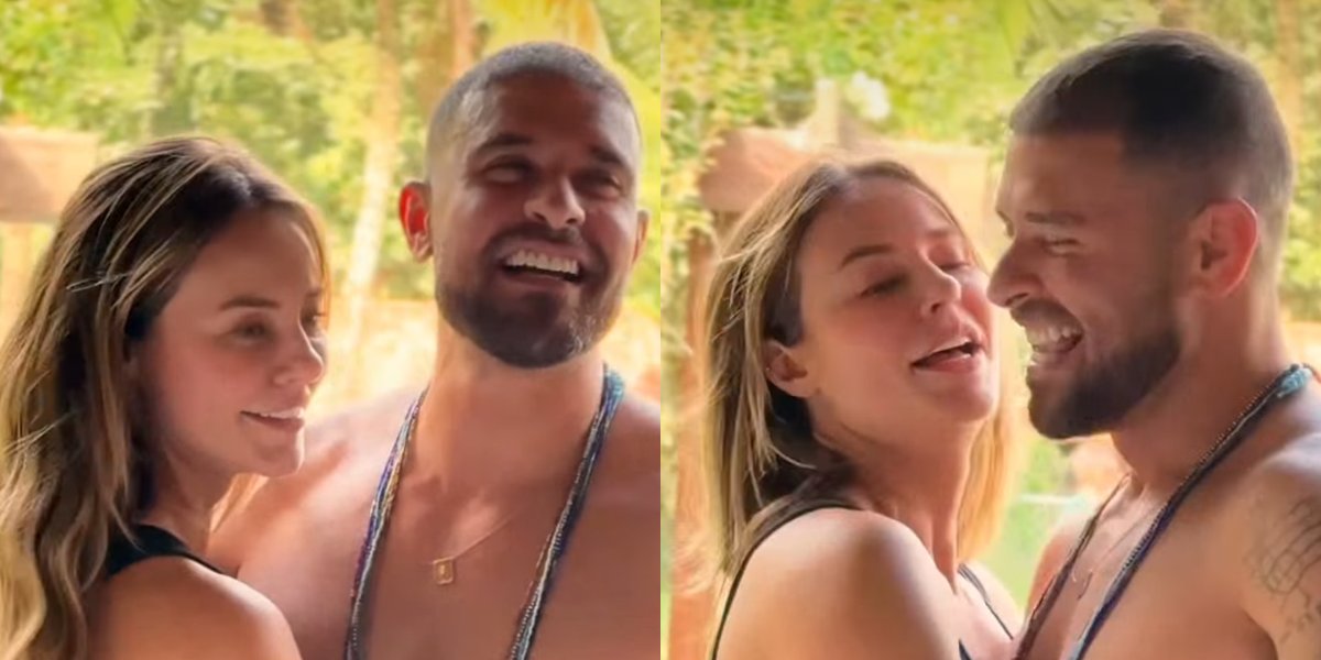 Paolla Oliveira e Diego Nogueira dançam juntinhos para comemorar a chegada do verão