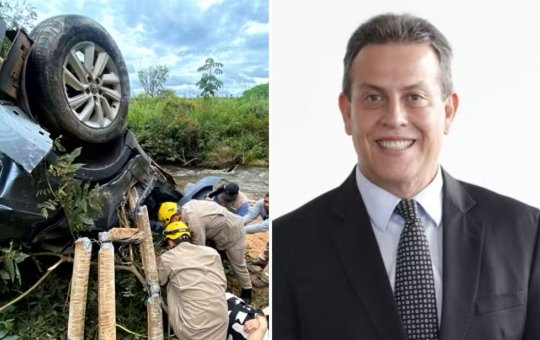 Carro com ministro do TST cai de ponte e capota em Goiás