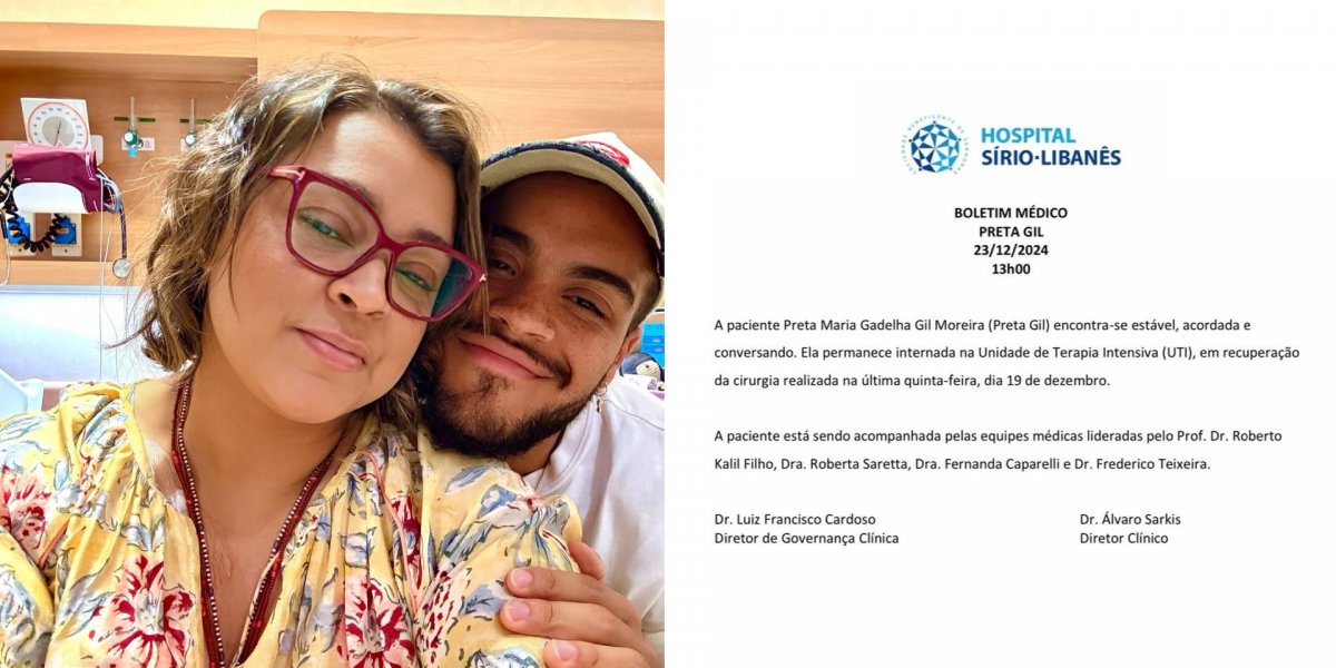 Novo boletim médico de Preta Gil é divulgado