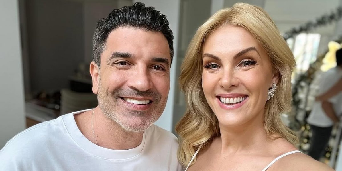 Ana Hickamn compartilha primeiro natal com o noivo Edu Guedes