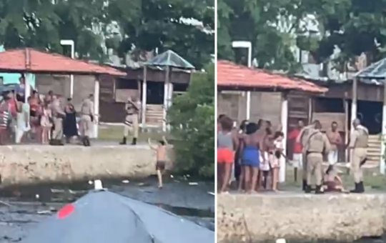 Homem tenta fugir pelo mar e é preso com drogas no subúrbio de Salvador