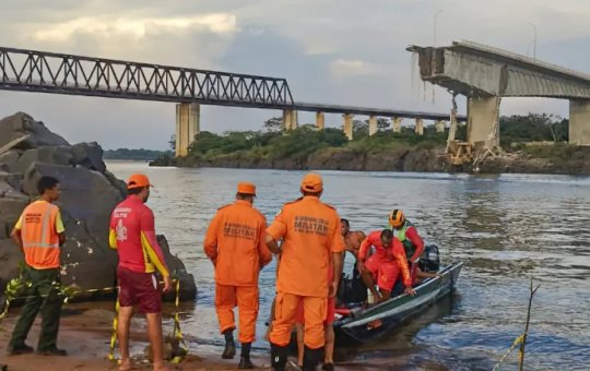 Sobe para 13 o número de mortos em queda de ponte no Rio Tocantins