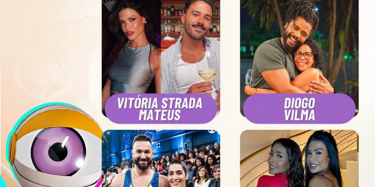 BBB: vaza suposta lista de algumas duplas confinadas para o reality