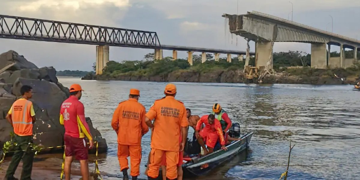 Bombeiros do Tocantins encerram buscas por vítimas de queda da ponte