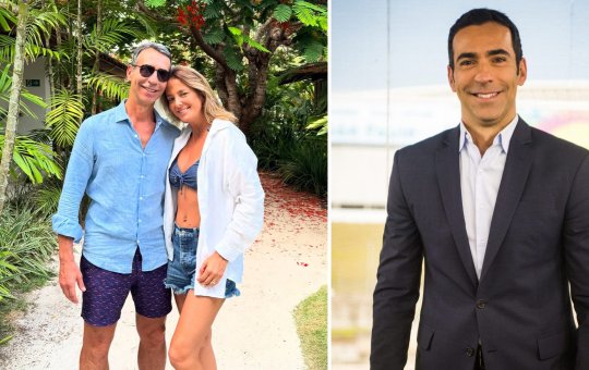 César Tralli surpreende ao compartilhar foto sem o terno na Bahia