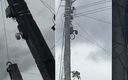 Polícia retira câmeras usadas por criminosos para vigiar bairro em Feira de Santana