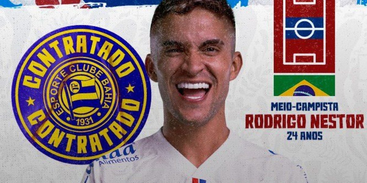 Bahia anuncia o meio-campista Rodrigo Nestor