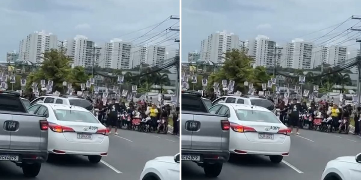 Protesto contra veto de pensão anunciado por Lula causa congestionamento na Paralela