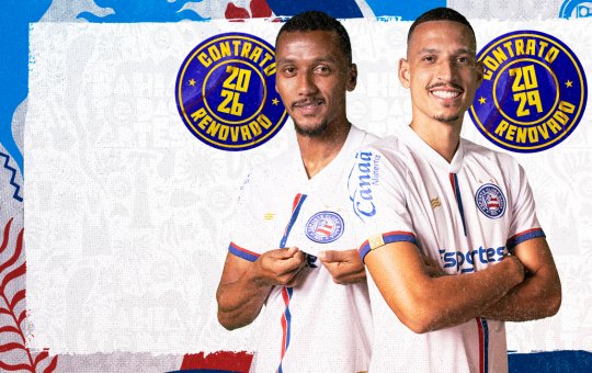 Bahia anuncia renovação de Gabriel Xavier e Rezende