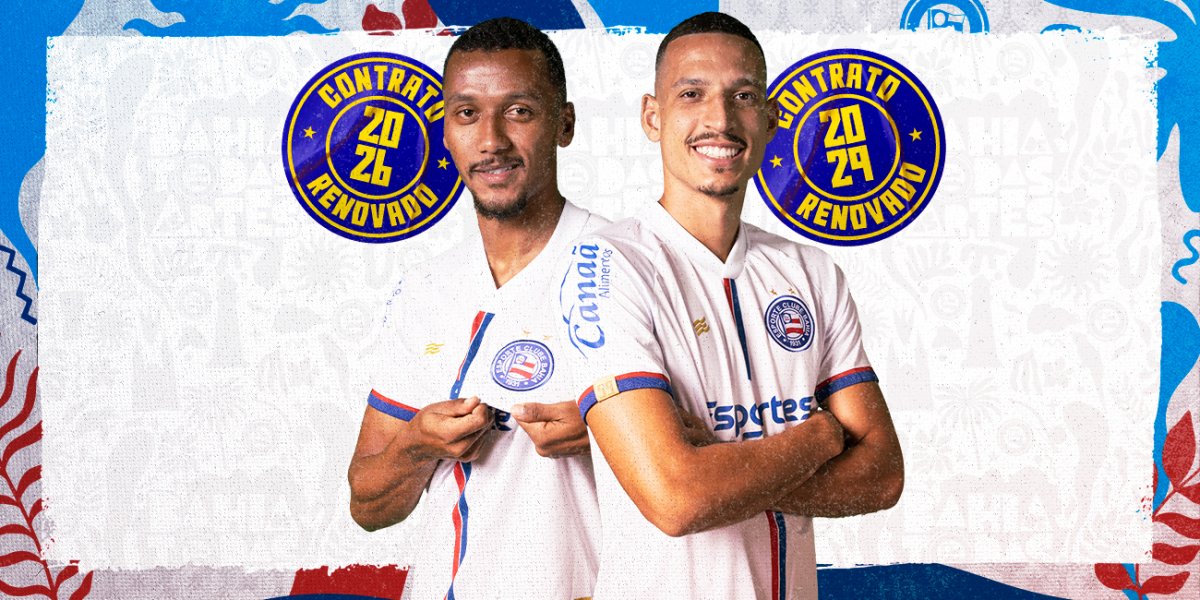 Bahia anuncia renovação de Gabriel Xavier e Rezende