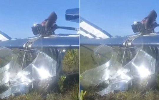 Avião ultraleve cai em Prado e deixa duas pessoas feridas