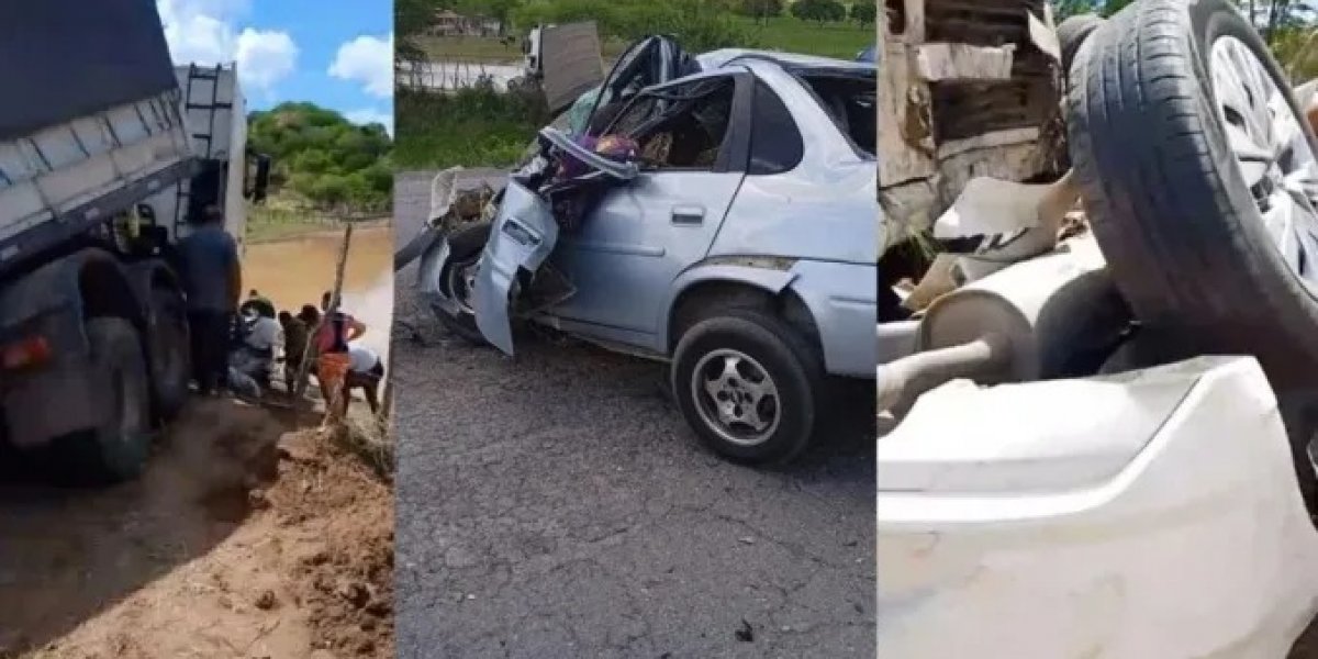 Batida entre carreta e dois carros deixa seis mortos na BR-110