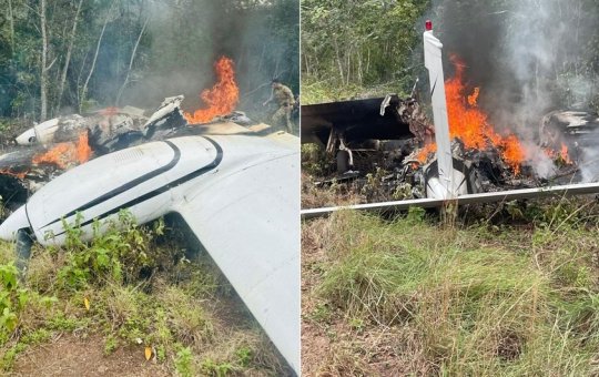 FAB e PF interceptam avião com 500 kg de drogas no Amazonas