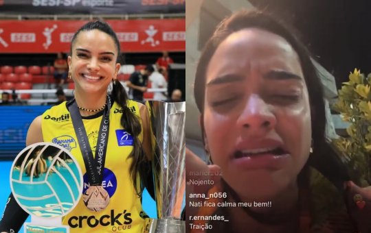 Jogadora da seleção brasileira de vôlei chora ao revelar traição do namorado