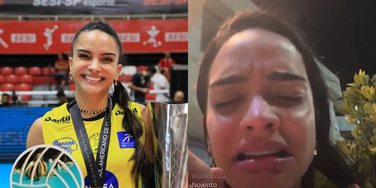 Jogadora da seleção brasileira de vôlei chora ao revelar traição do namorado