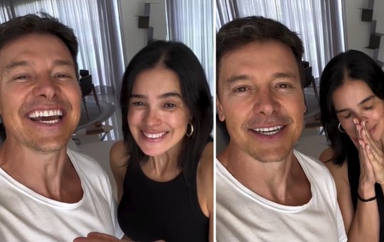 Emocionado, Rodrigo Faro anuncia que Vera Viel está curada do câncer e comemora: 'Vida nova'